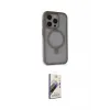 ieg™ iPhone 15 Pro Max Kılıf Ahenk Yansıma Özel Seri - Siyah Bilvis 3D Mat Cam Ekran Koruyucu