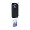 ieg™ iPhone 15 Pro Max Kılıf Ahenk Yansıma Özel Seri - Siyah Bilvis 5in1 5D Magic Hayalet Cam Ekran Koruyucu