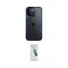 ieg™ iPhone 15 Pro Max Kılıf Akış Çizgi Koleksiyonu - Şeffaf Pasifik Cam Ekran Koruyucu