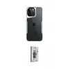 ieg™ iPhone 15 Pro Max Kılıf Akış Çizgi Koleksiyonu - Siyah Bilvis 3D Cam Ekran Koruyucu