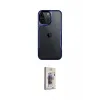 ieg™ iPhone 15 Pro Max Kılıf Akış Çizgi Koleksiyonu - Siyah Bilvis 3D Cam Ekran Koruyucu