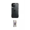 ieg™ iPhone 15 Pro Max Kılıf Akış Çizgi Koleksiyonu - Siyah Bilvis 3D Cam Ekran Koruyucu