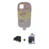 ieg™ iPhone 15 Pro Max Kılıf Akış Yansıma - Siyah Vanessa Magic Cam + Raze Metal Kamera Lens - LT