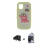 ieg™ iPhone 15 Pro Max Kılıf Akış Yansıma - Siyah Vanessa Magic Cam + Raze Metal Kamera Lens - LT
