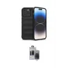 ieg™ iPhone 15 Pro Max Kılıf Atlas Koleksiyonu - Siyah Vanessa Magic Hayalet Cam