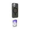 ieg™ iPhone 15 Pro Max Kılıf Çekirdek Modern Prime - Siyah Bilvis 5in1 3D Magic Cam Ekran Koruyucu
