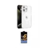 ieg™ iPhone 15 Pro Max Kılıf Doruk Doku Özel Seri - Siyah Buffer Hayalet Cam Ekran Koruyucu