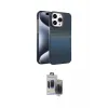 ieg™ iPhone 15 Pro Max Kılıf Doruk Serisi - Siyah Vanessa Magic Hayalet Cam