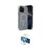 ieg™ iPhone 15 Pro Max Kılıf Eksen Çizgi - Siyah 3D Antistatik Seramik Nano Ekran Koruyucu
