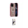 ieg™ iPhone 15 Pro Max Kılıf Eksen Çizgi - Siyah Bilvis 3D Mat Cam Ekran Koruyucu