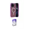ieg™ iPhone 15 Pro Max Kılıf Eksen Çizgi - Siyah Bilvis 5in1 3D Magic Cam Ekran Koruyucu
