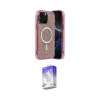 ieg™ iPhone 15 Pro Max Kılıf Eksen Çizgi - Siyah Bilvis 5in1 3D Magic Cam Ekran Koruyucu