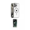 ieg™ iPhone 15 Pro Max Kılıf Eksen Form Koleksiyonu - Şeffaf 360 Full Body Arka Koruyucu
