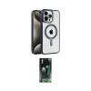 ieg™ iPhone 15 Pro Max Kılıf Eksen Form Koleksiyonu - Siyah 360 Mat Full Body Arka Koruyucu