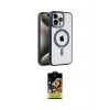 ieg™ iPhone 15 Pro Max Kılıf Eksen Form Koleksiyonu - Siyah Buffer Cam Ekran Koruyucu