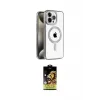 ieg™ iPhone 15 Pro Max Kılıf Eksen Form Koleksiyonu - Siyah Buffer Cam Ekran Koruyucu
