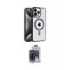ieg™ iPhone 15 Pro Max Kılıf Eksen Form Koleksiyonu - Siyah Vanessa Magic Cam
