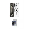 ieg™ iPhone 15 Pro Max Kılıf Eksen Form Koleksiyonu - Siyah Vanessa Magic Cam