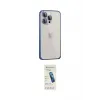 ieg™ iPhone 15 Pro Max Kılıf Eksen Form Serisi - Şeffaf Pasifik Cam Ekran Koruyucu