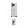ieg™ iPhone 15 Pro Max Kılıf Eksen Form Serisi - Siyah Bilvis 3D Mat Cam Ekran Koruyucu