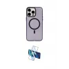 ieg™ iPhone 15 Pro Max Kılıf Eksen Işık Prime - Siyah 3D Antistatik Seramik Nano Ekran Koruyucu