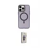 ieg™ iPhone 15 Pro Max Kılıf Eksen Işık Prime - Siyah Bilvis 3D Cam Ekran Koruyucu
