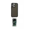 ieg™ iPhone 15 Pro Max Kılıf Eksen Işık - Siyah 360 Mat Full Body Arka Koruyucu