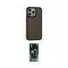 ieg™ iPhone 15 Pro Max Kılıf Eksen Işık - Siyah 360 Mat Full Body Arka Koruyucu