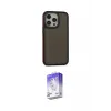 ieg™ iPhone 15 Pro Max Kılıf Eksen Işık - Siyah Bilvis 5in1 3D Magic Cam Ekran Koruyucu