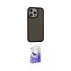 ieg™ iPhone 15 Pro Max Kılıf Eksen Işık - Siyah Bilvis 5in1 5D Magic Hayalet Cam Ekran Koruyucu