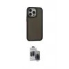 ieg™ iPhone 15 Pro Max Kılıf Eksen Işık - Siyah Vanessa Magic Hayalet Cam
