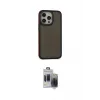 ieg™ iPhone 15 Pro Max Kılıf Eksen Işık - Siyah Vanessa Magic Hayalet Cam