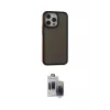 ieg™ iPhone 15 Pro Max Kılıf Eksen Işık - Siyah Vanessa Magic Hayalet Cam