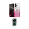 ieg™ iPhone 15 Pro Max Kılıf Eksen Minimal Özel Seri - Siyah 360 Mat Full Body Arka Koruyucu