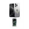 ieg™ iPhone 15 Pro Max Kılıf Eksen Minimal Özel Seri - Siyah 360 Mat Full Body Arka Koruyucu