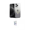 ieg™ iPhone 15 Pro Max Kılıf Eksen Minimal Özel Seri - Siyah Bilvis 0.18mm Plus Cam Ekran Koruyucu