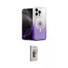 ieg™ iPhone 15 Pro Max Kılıf Eksen Minimal Özel Seri - Siyah Bilvis 3D Cam Ekran Koruyucu