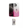 ieg™ iPhone 15 Pro Max Kılıf Eksen Minimal Özel Seri - Siyah Bilvis 3D Cam Ekran Koruyucu