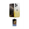 ieg™ iPhone 15 Pro Max Kılıf Eksen Minimal Özel Seri - Siyah Buffer Hayalet Cam Ekran Koruyucu