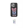 ieg™ iPhone 15 Pro Max Kılıf İz Minimal Koleksiyonu - Siyah Bilvis 0.18mm Plus Cam Ekran Koruyucu