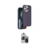 ieg™ iPhone 15 Pro Max Kılıf Kıvılcım Çizgi Serisi - Siyah Vanessa Magic Hayalet Cam