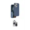 ieg™ iPhone 15 Pro Max Kılıf Kıvılcım Çizgi Serisi - Siyah Vanessa Magic Hayalet Cam