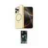 ieg™ iPhone 15 Pro Max Kılıf Kıvılcım Form Prime - Şeffaf 360 Full Body Arka Koruyucu