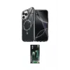 ieg™ iPhone 15 Pro Max Kılıf Kıvılcım Form Prime - Şeffaf 360 Full Body Arka Koruyucu