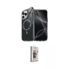 ieg™ iPhone 15 Pro Max Kılıf Kıvılcım Form Prime - Siyah Bilvis 3D Cam Ekran Koruyucu