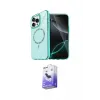 ieg™ iPhone 15 Pro Max Kılıf Kıvılcım Form Prime - Siyah Bilvis 5in1 5D Magic Hayalet Cam Ekran Koruyucu