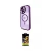 ieg™ iPhone 15 Pro Max Kılıf Kıvılcım Modern Koleksiyonu - Siyah Buffer Cam Ekran Koruyucu