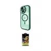 ieg™ iPhone 15 Pro Max Kılıf Kıvılcım Modern Koleksiyonu - Siyah Buffer Cam Ekran Koruyucu