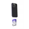 ieg™ iPhone 15 Pro Max Kılıf Kıvılcım Modern Özel Seri - Siyah Bilvis 5in1 3D Magic Cam Ekran Koruyucu