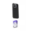 ieg™ iPhone 15 Pro Max Kılıf Kıvılcım Modern Özel Seri - Siyah Bilvis 5in1 3D Magic Cam Ekran Koruyucu